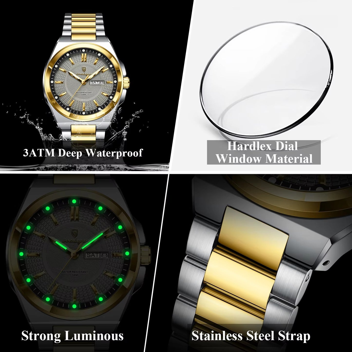 Edelstahl Armbanduhr "Quarzo moda aziendale no.4169" - PITANI