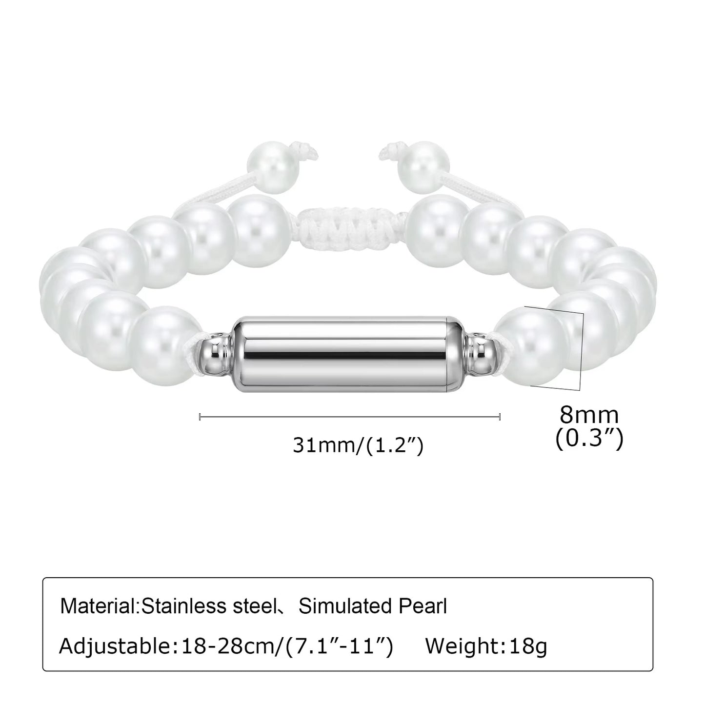 Edelstahl Perlen Armband in verschiedenen Farben "Perline in occhio di tigre no.5321" - PITANI