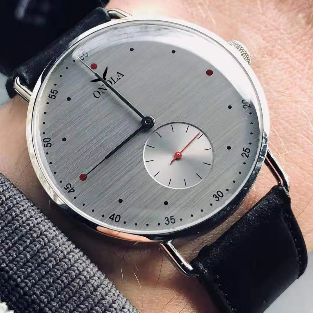 Ultra dünne Leder Armbanduhr "Orologio impermeabile da abito casual no.4187" - PITANI