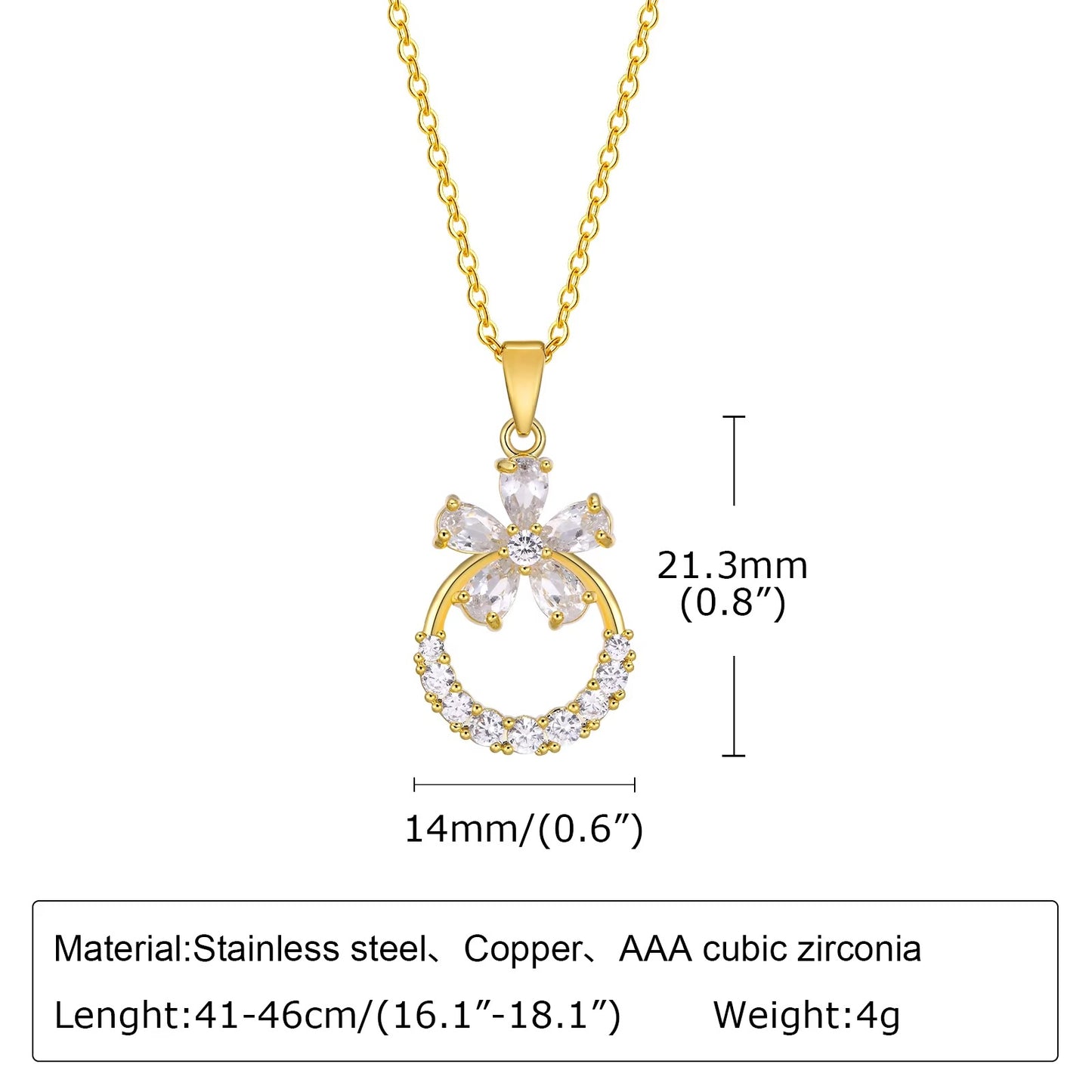 Edelstahl Glitzer Halskette "Piccole collane carine no.4249" - PITANI