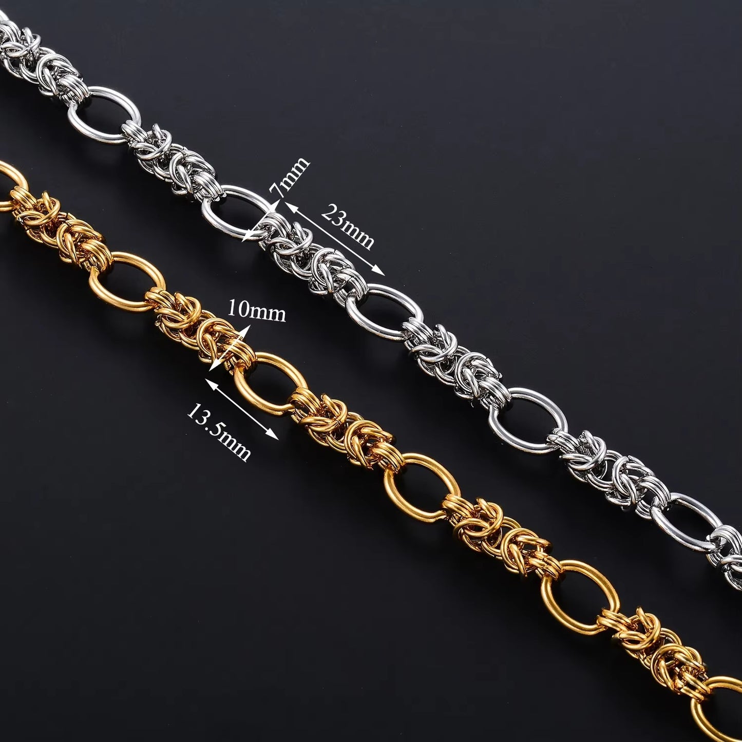 Edelstahl Halskette "Choker Hip Hop con catena a nodo no.4202" - PITANI