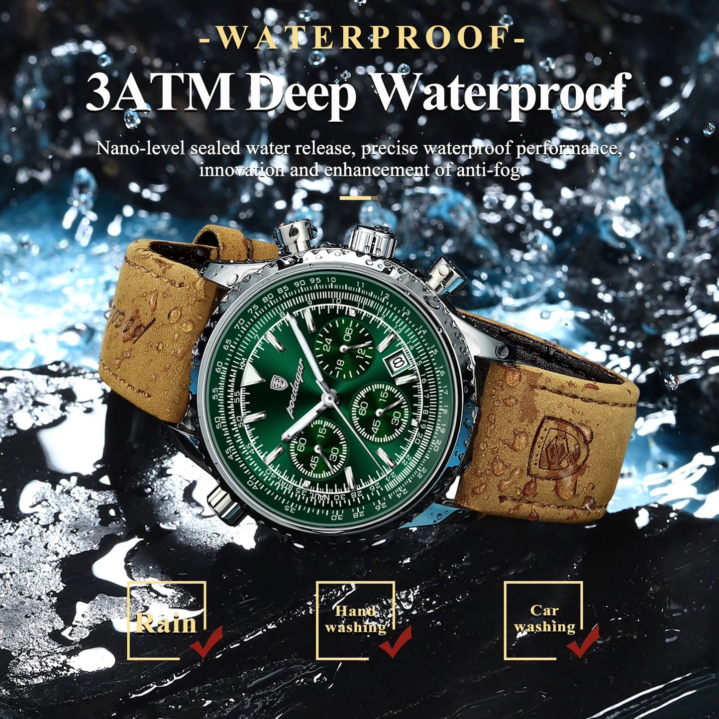 Zeitlose trendige Armbanduhr "Cronografo in pelle no.4157" - PITANI