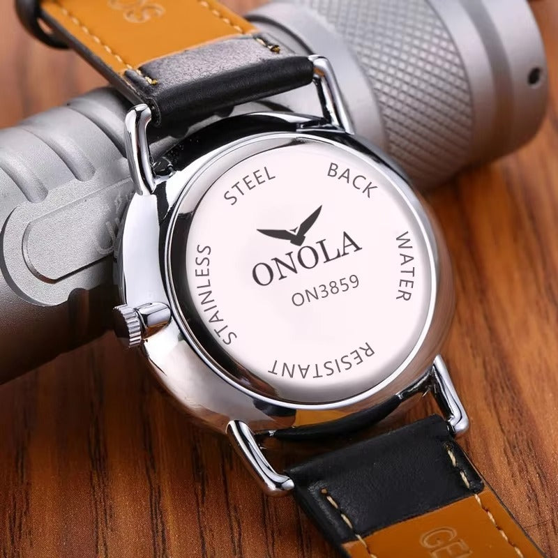 Ultra dünne Leder Armbanduhr "Orologio impermeabile da abito casual no.4187" - PITANI