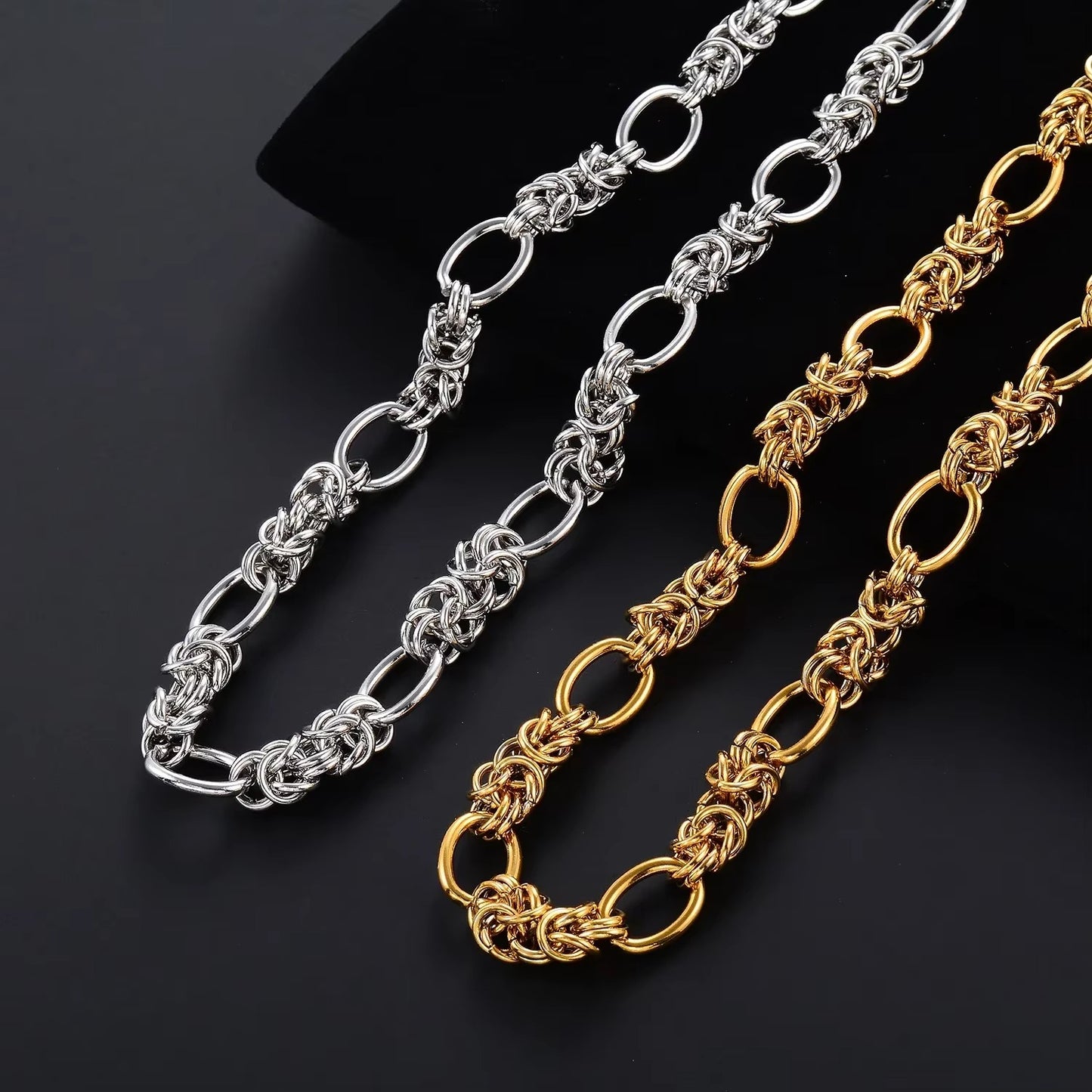 Edelstahl Halskette "Choker Hip Hop con catena a nodo no.4202" - PITANI