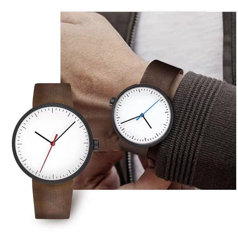 Minimalistisch einfache Leder Armbanduhr "Orologio da coppia per belle .4162" - PITANI