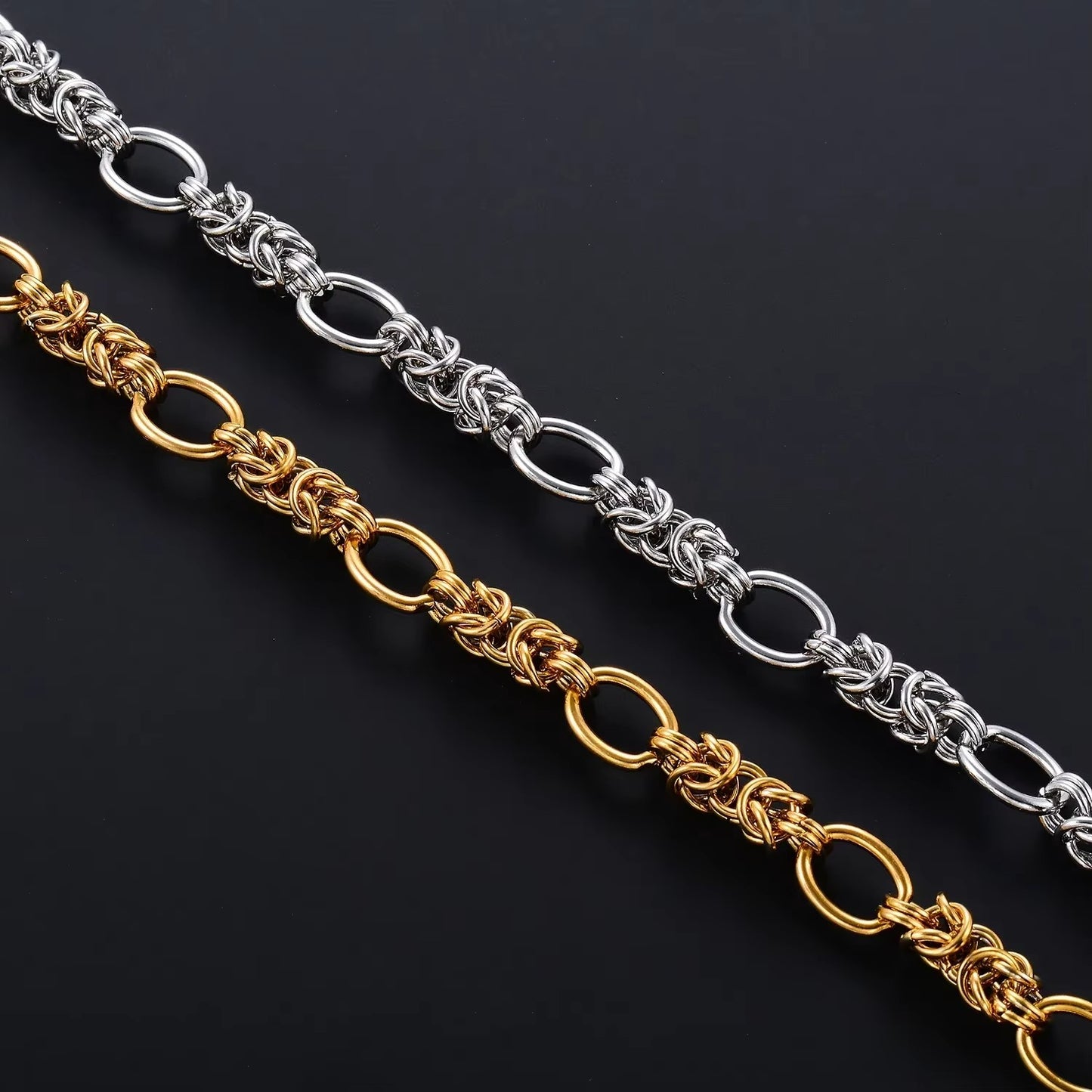 Edelstahl Halskette "Choker Hip Hop con catena a nodo no.4202" - PITANI