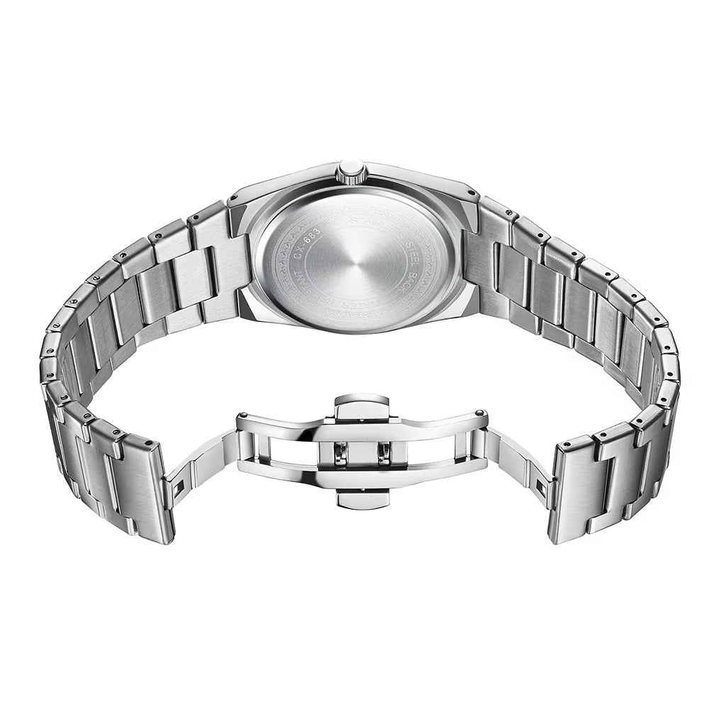 Edelstahl Armbanduhr mit arabischen Zahlen "Orologi luminosi da uomo no.4170" - PITANI