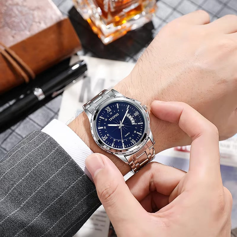 Elegante Edelstahl Armbanduhr "Finestra di luce blu di moda no.4164" - PITANI