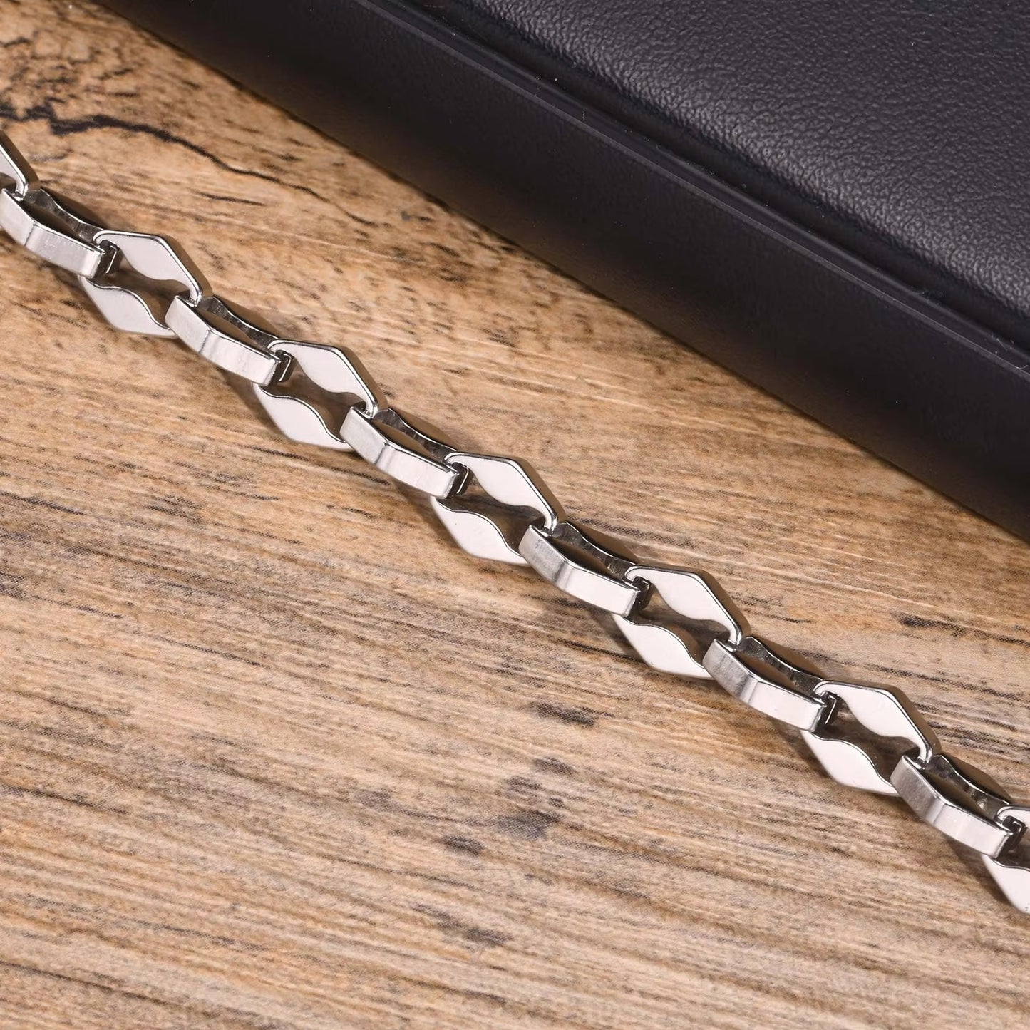 Raute Gliederkette Edelstahl Armband "Catena a Maglie Romboidali Semplici no.5316" - PITANI