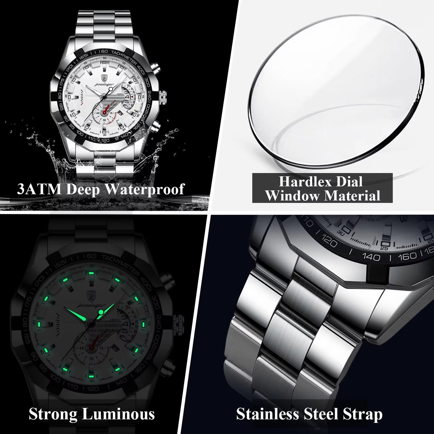 Edelstahl Armbanduhr "Orologio militare da uomo impermeabile no.4191" - PITANI