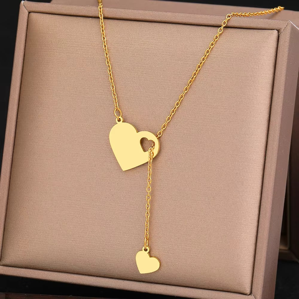 Edelstahl Halskette in Herzform "Ciondolo a cuore dolce no.4237" - PITANI
