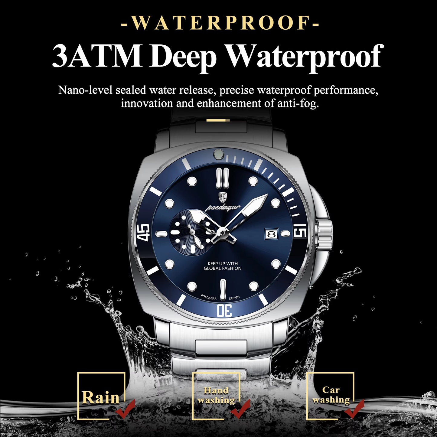 Edelstahl Armbanduhr "Uomo sportivo di lusso no.4178" - PITANI