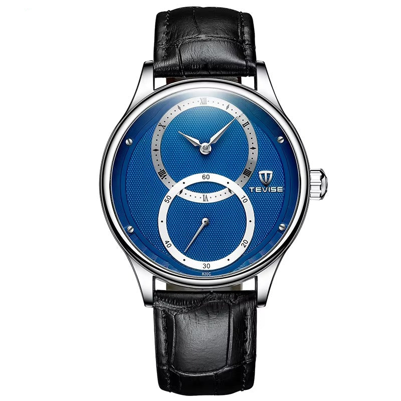 Kreisförmige Zeiger Leder Automatik Armbanduhr "Puntatore circolare Scratch no.4167" - PITANI