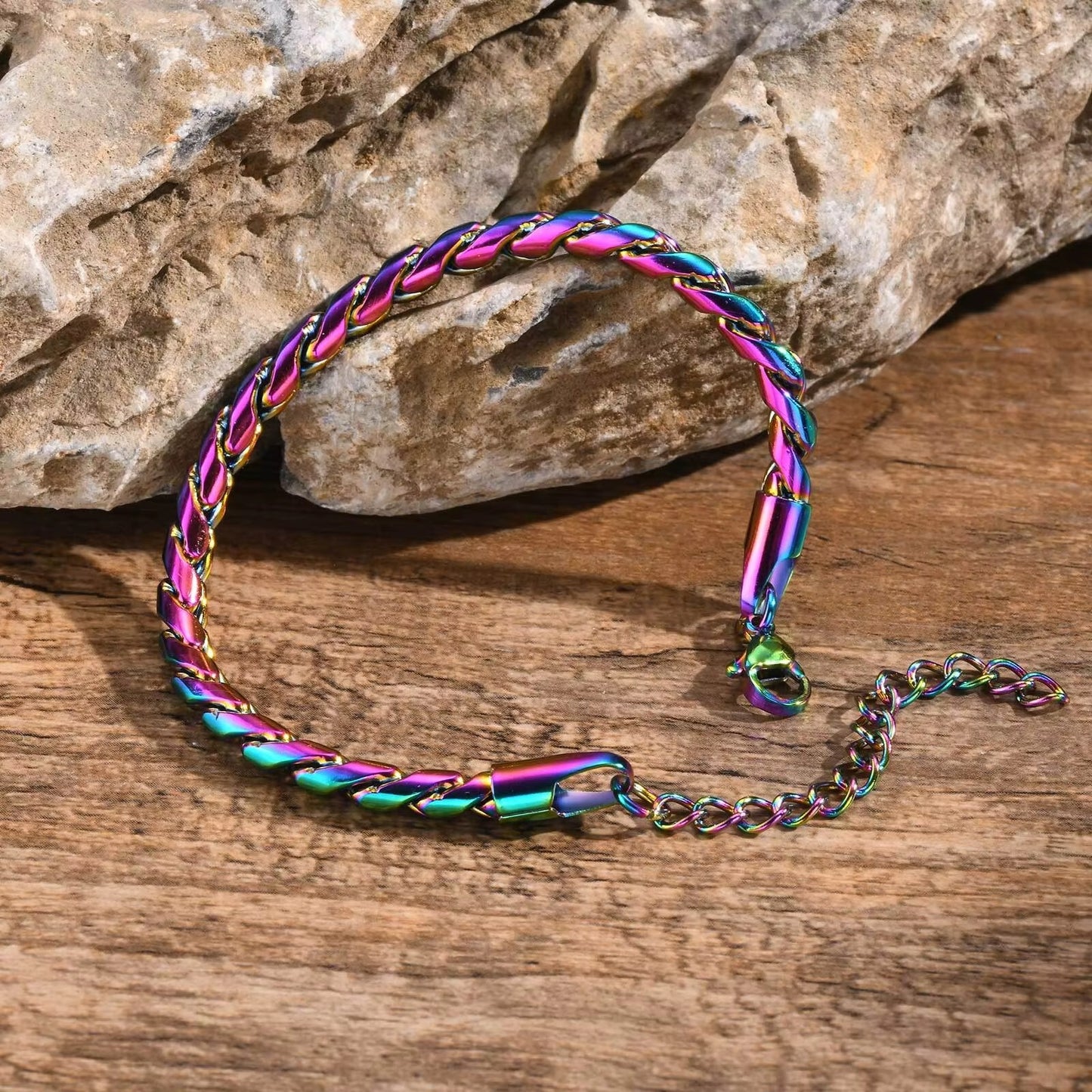 Schlangenketten Edelstahl Armband "Metallo Semplice Regolabile no.5318" - PITANI