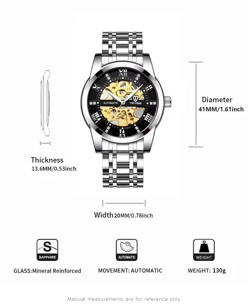 Edelstahl Automatik Armbanduhr "Cinturino in acciaio inossidabile no.4173" - PITANI