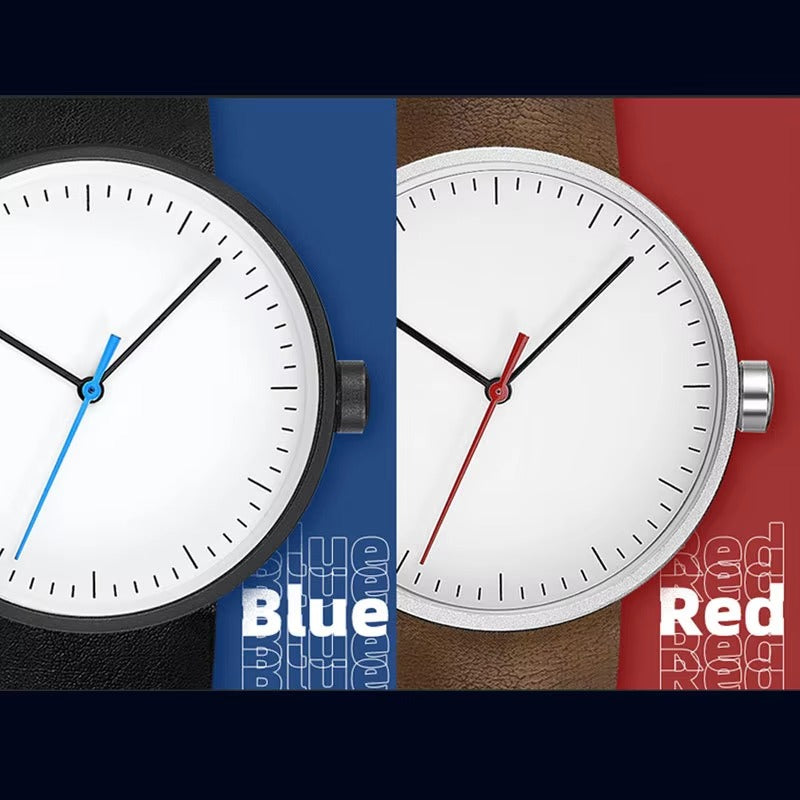 Minimalistisch einfache Leder Armbanduhr "Orologio da coppia per belle .4162" - PITANI