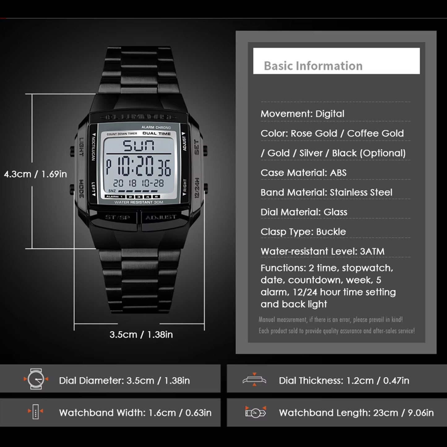 Edelstahl Armbanduhr "Cinturino in acciaio no.4144" - PITANI