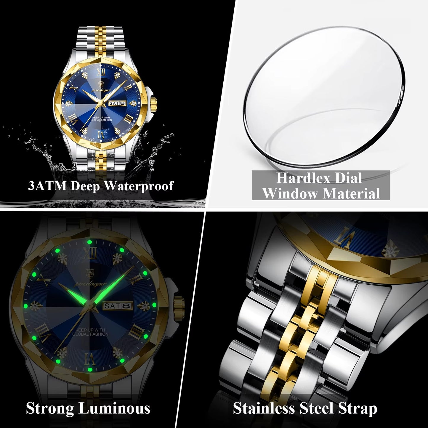Elegante Edelstahl Business Armbanduhr "Orologio da polso no.5271“ - PITANI