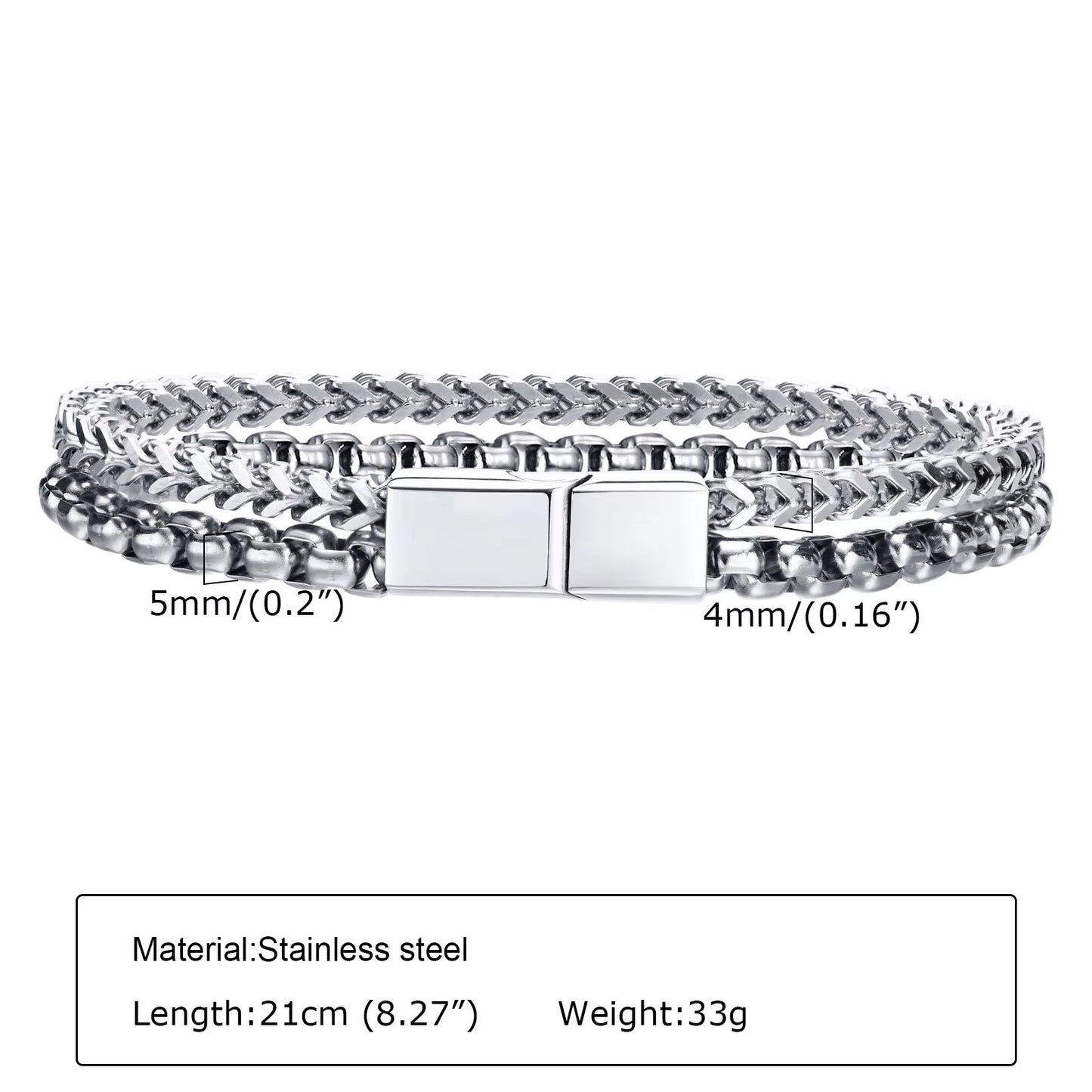 Edelstahl Doppelketten Armband "Polsino a Catena no.5317" - PITANI