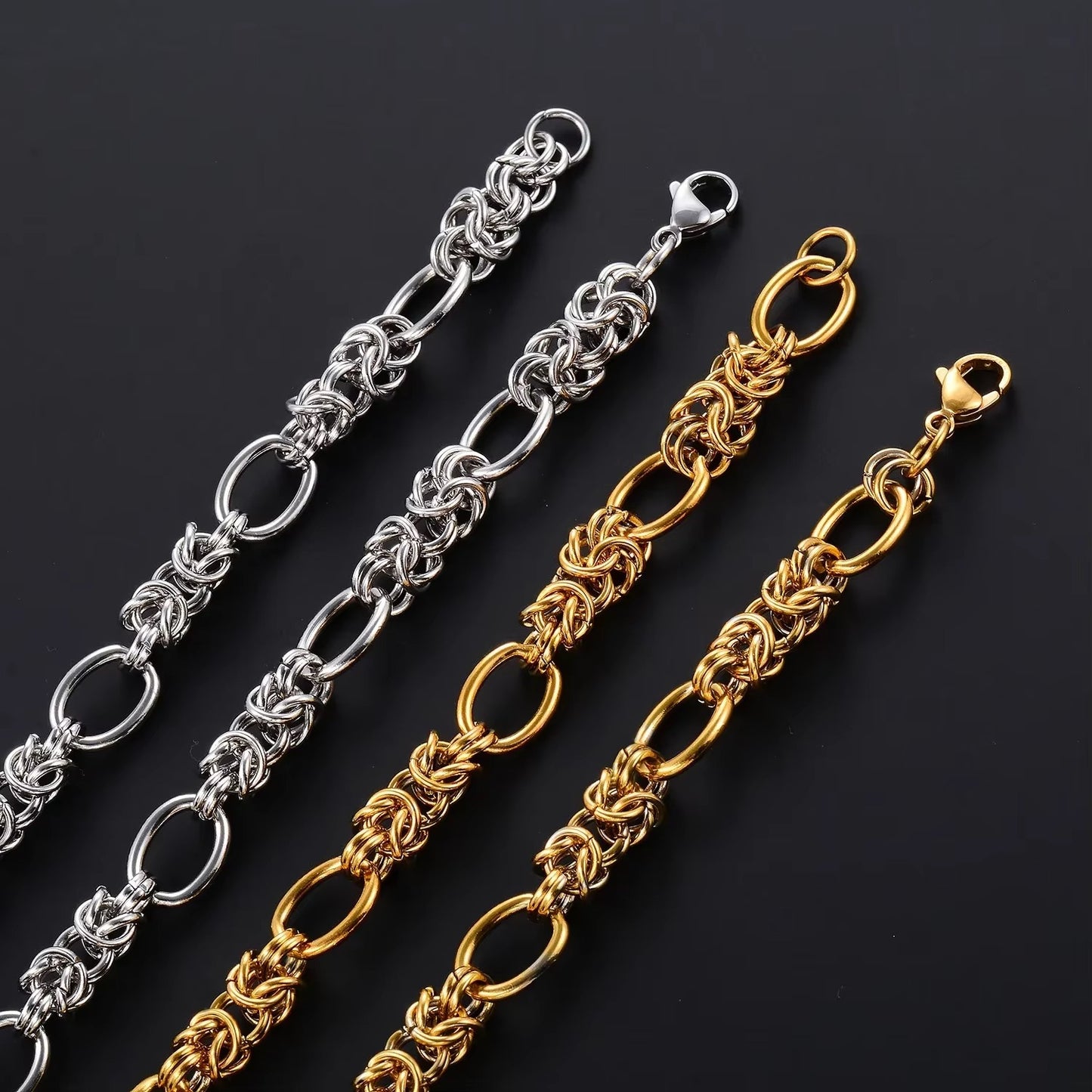 Edelstahl Halskette "Choker Hip Hop con catena a nodo no.4202" - PITANI