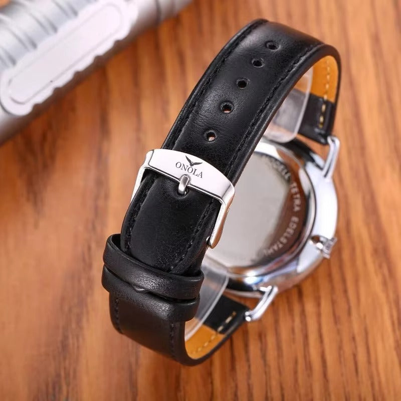 Ultra dünne Leder Armbanduhr "Orologio impermeabile da abito casual no.4187" - PITANI