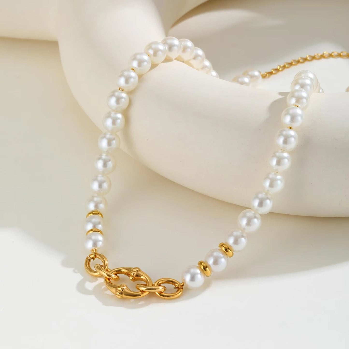 Perlen Halskette "Collana con perline di perle no.4197" - PITANI