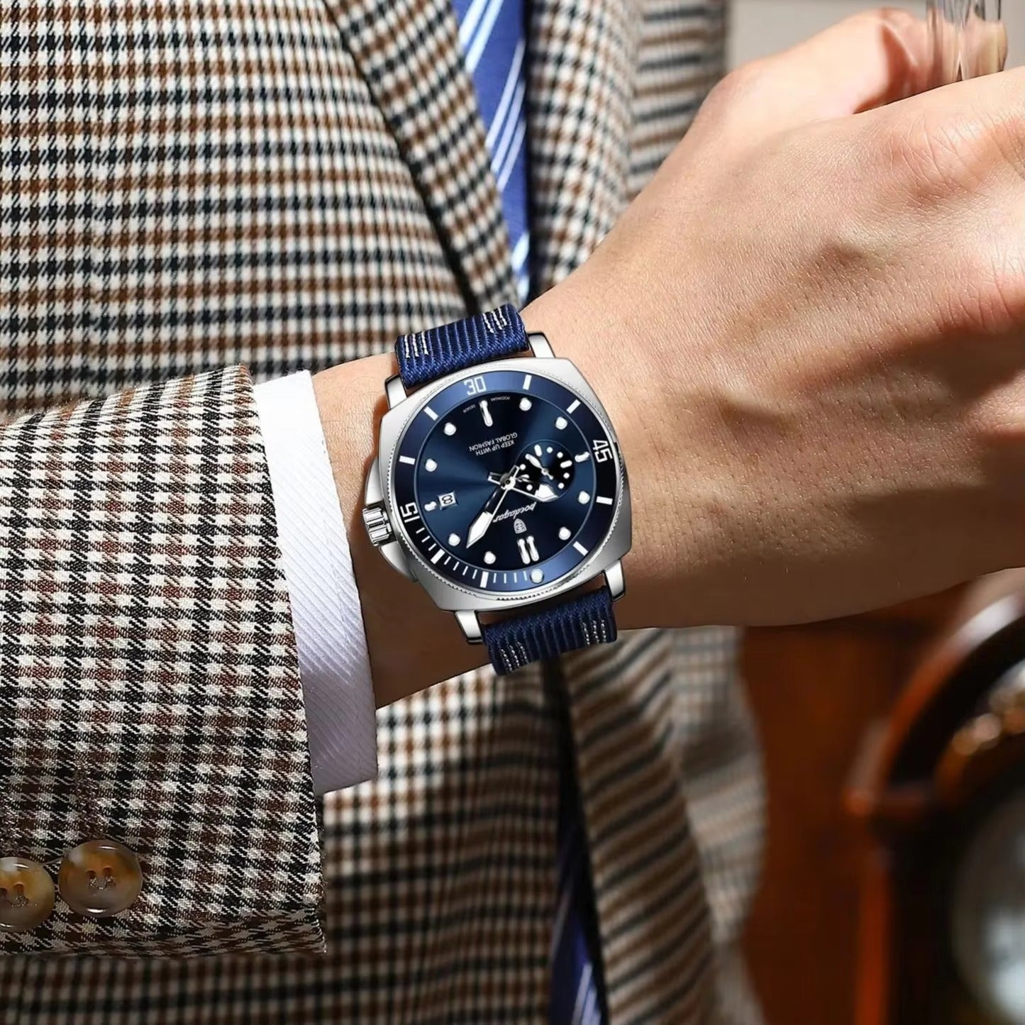 Elegante Nylon Leder Armbanduhr "Pelle di nylon no.5244“ - PITANI