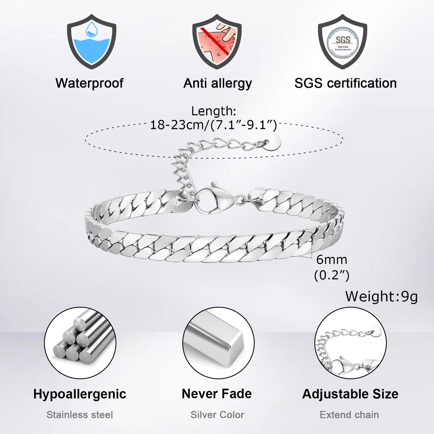 Edelstahl Armband "Cubano Impermeabile no.5314" - PITANI