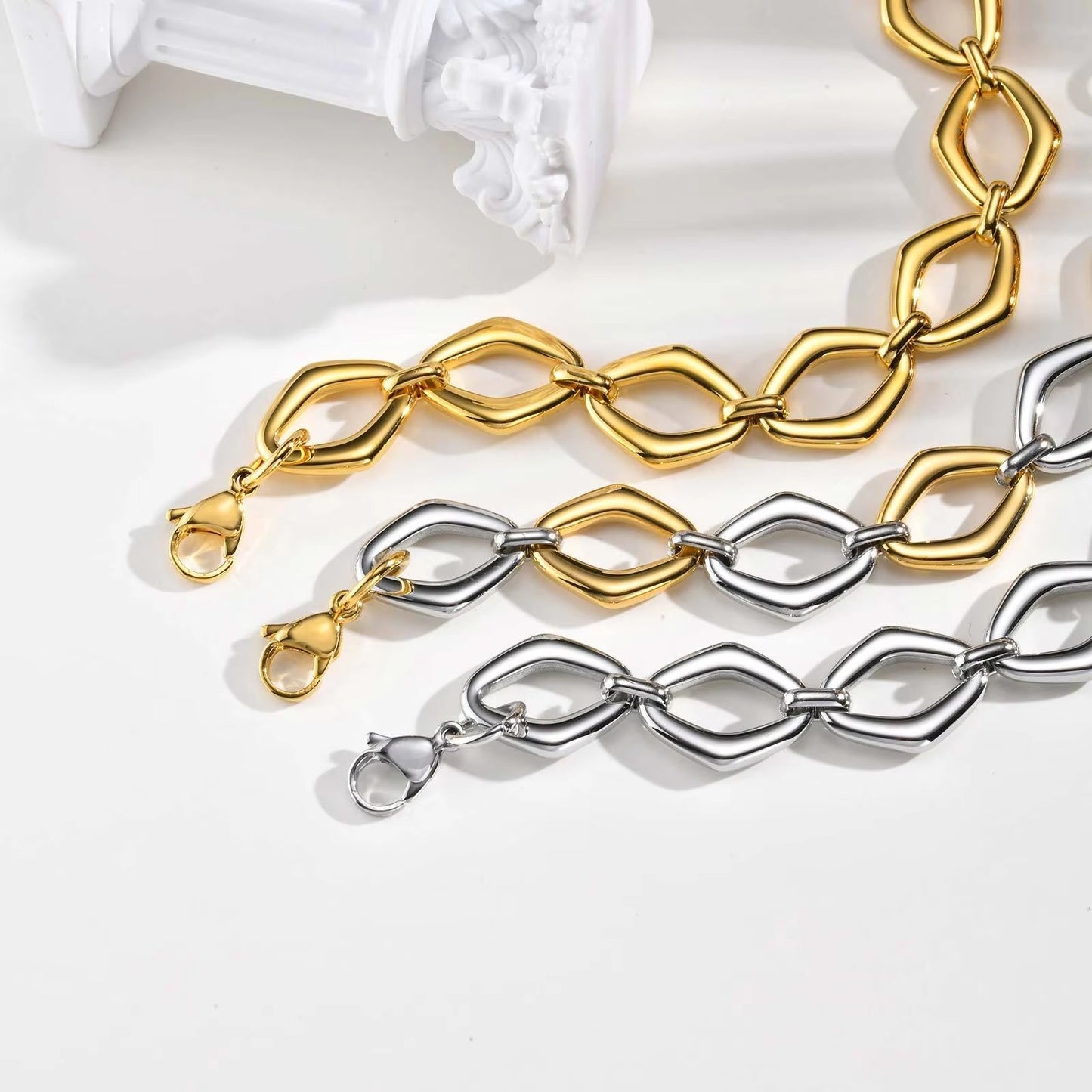Edelstahl Armband "Bracciale a catena con anello a O no.5324" - PITANI