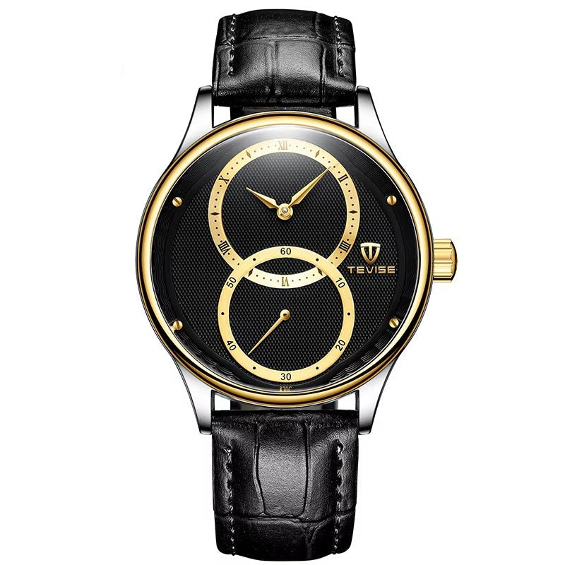 Kreisförmige Zeiger Leder Automatik Armbanduhr "Puntatore circolare Scratch no.4167" - PITANI