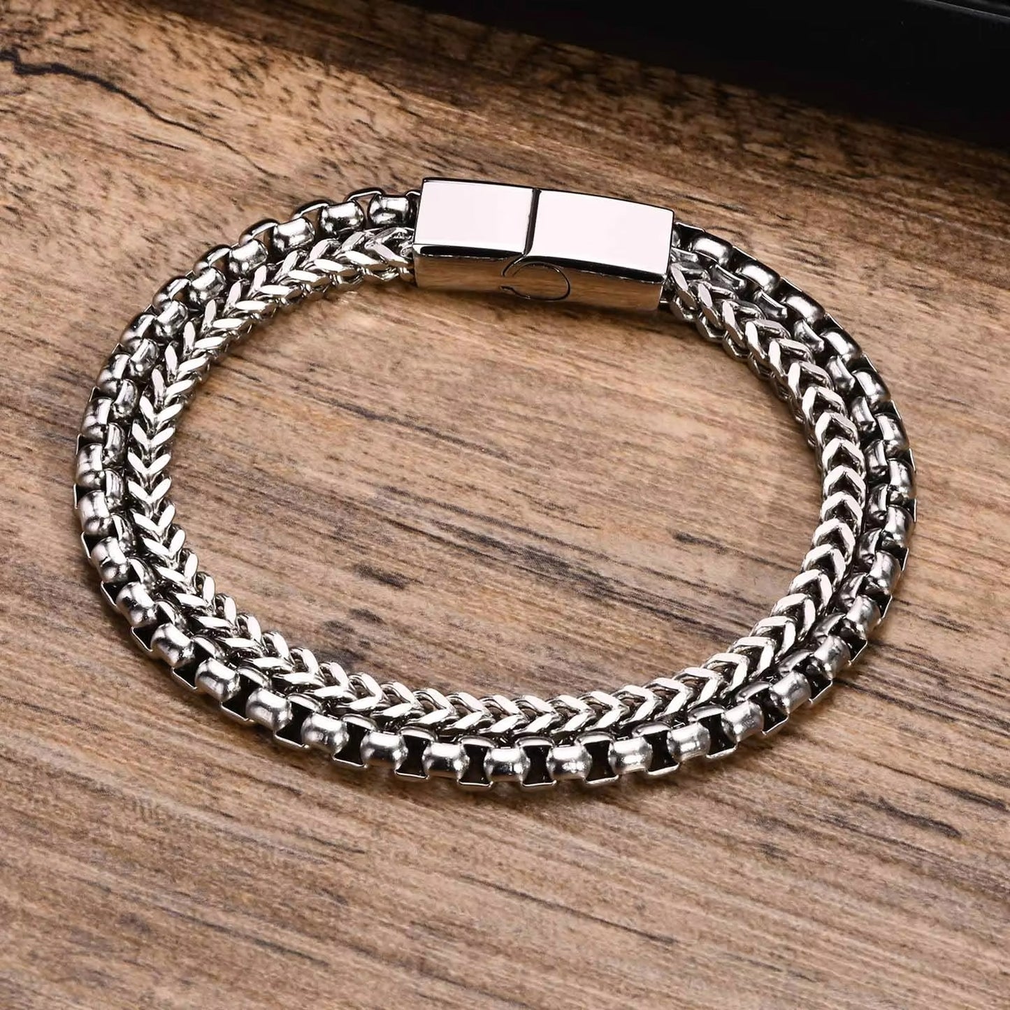 Edelstahl Doppelketten Armband "Polsino a Catena no.5317" - PITANI