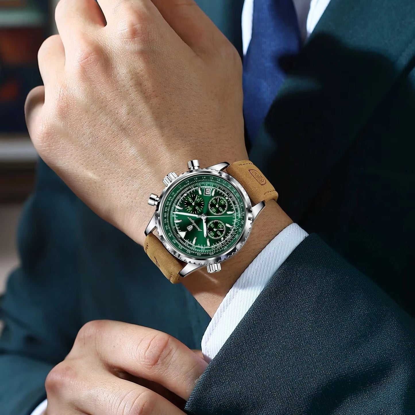 Zeitlose trendige Armbanduhr "Cronografo in pelle no.4157" - PITANI