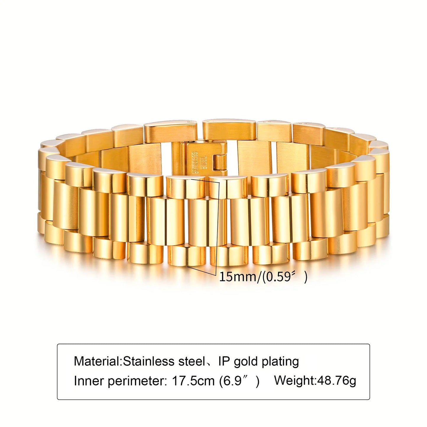Klasisches Edelstahl Armband "Cinturino classico no.5221"