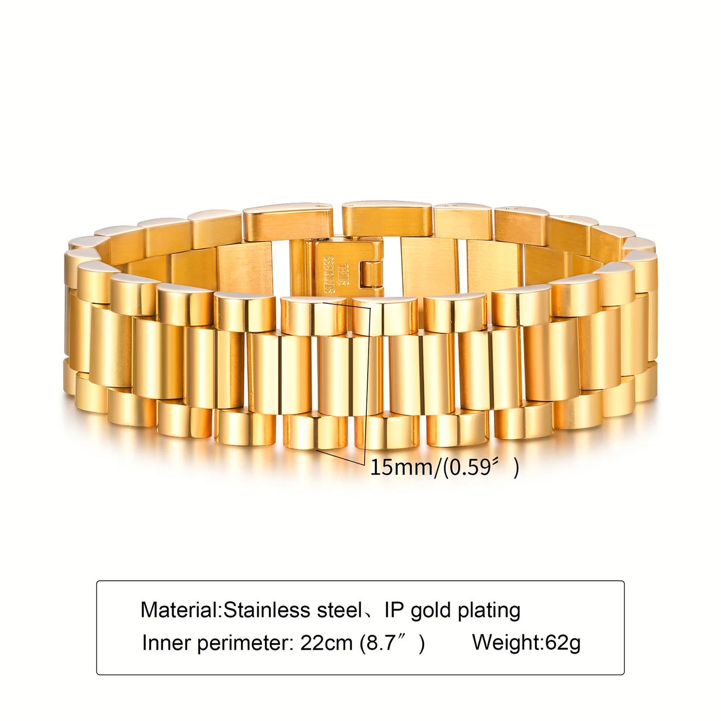 Klasisches Edelstahl Armband "Cinturino classico no.5221"