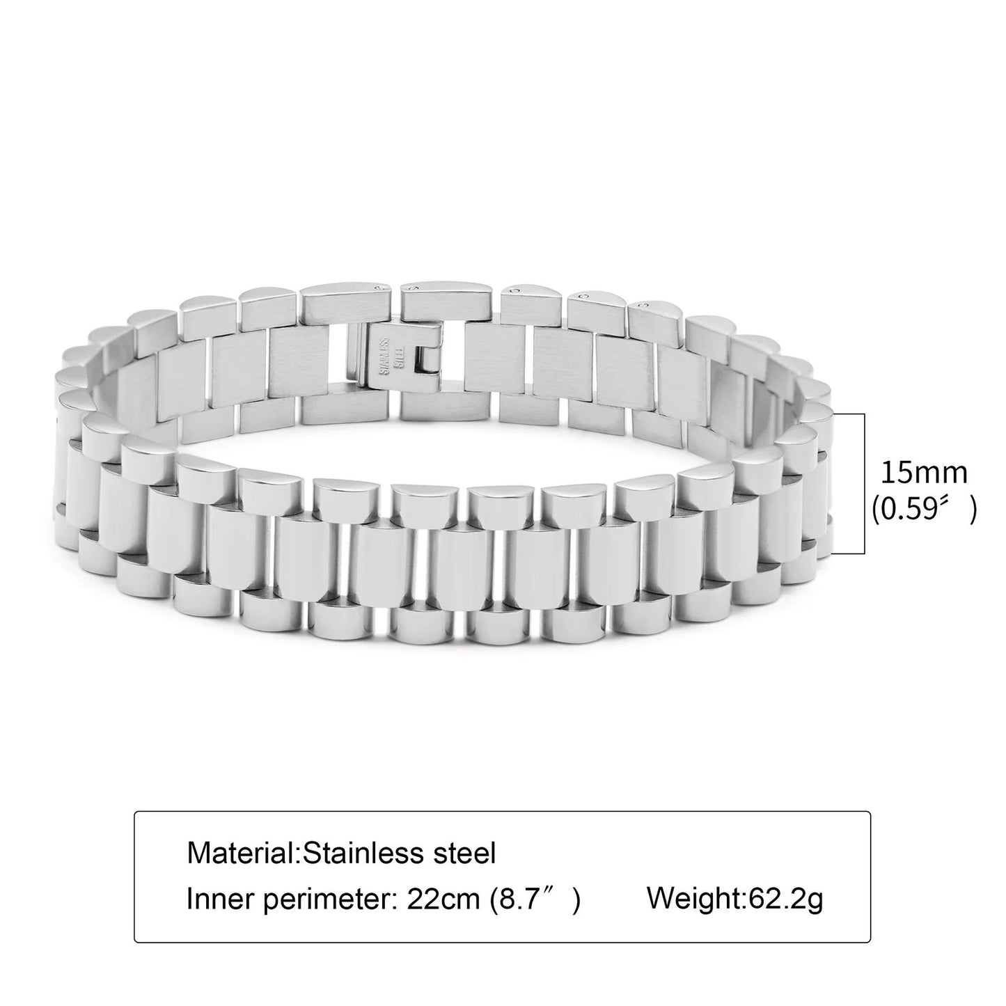 Klasisches Edelstahl Armband "Cinturino classico no.5221" - PITANI