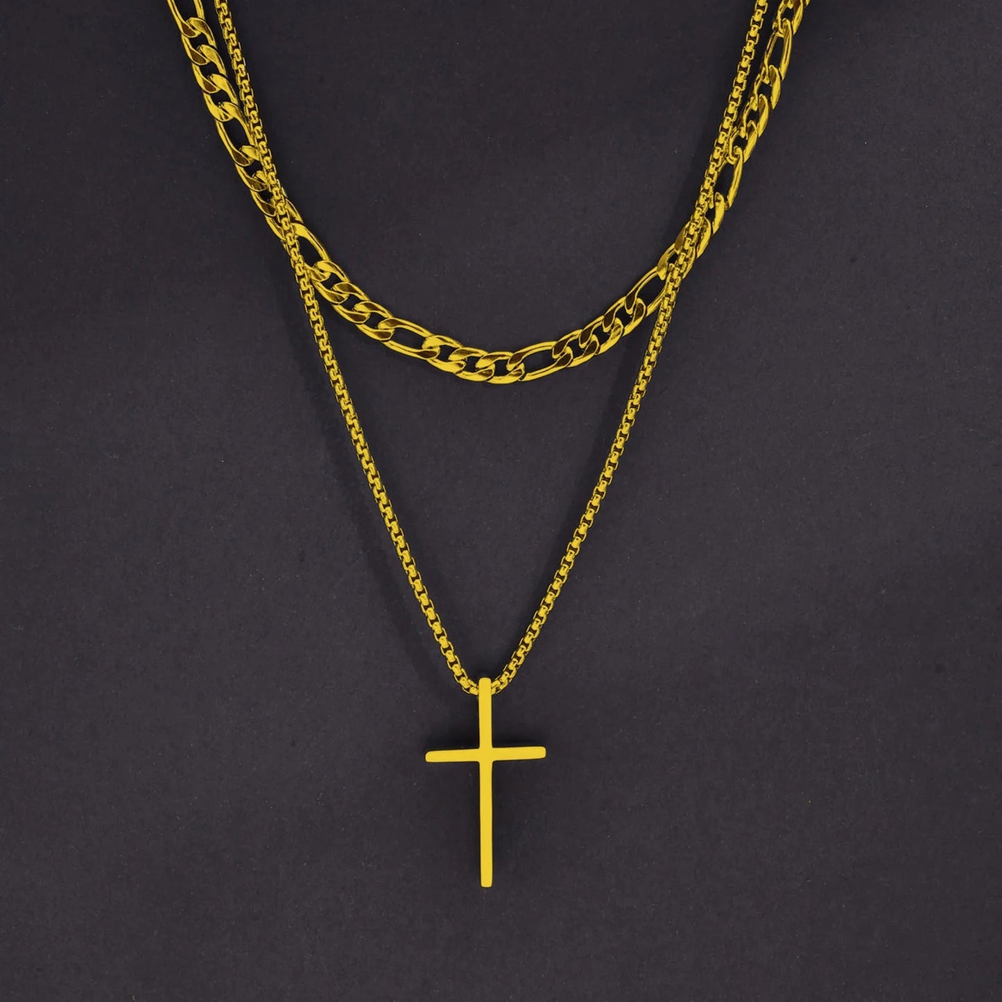 Edelstahl Kreuz Halskette "Ciondolo croce semplice no.4233" - PITANI