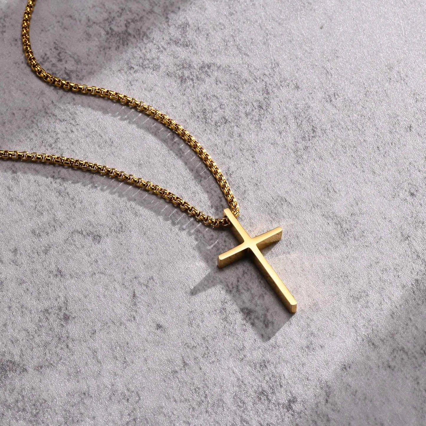 Edelstahl Kreuz Halskette "Ciondolo croce semplice no.4233" - PITANI