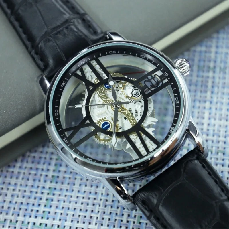 Durchsichtige Leder Armbanduhr "Moda Rotondo no. 224" - PITANI