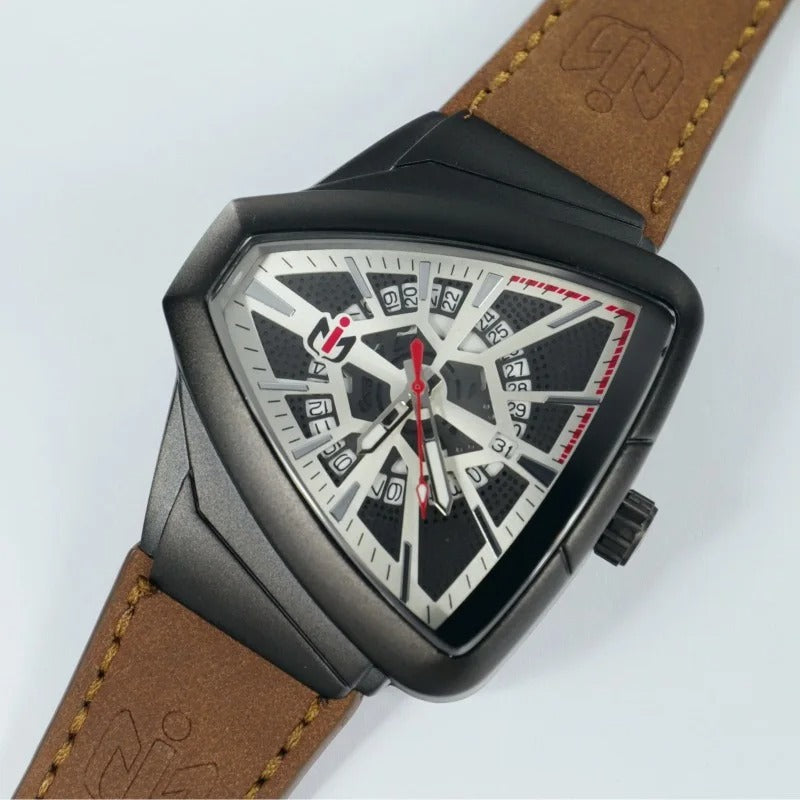 Leder Armbanduhr "Forma di Triangolare no.850" - PITANI