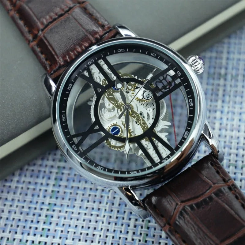 Durchsichtige Leder Armbanduhr "Moda Rotondo no. 224" - PITANI