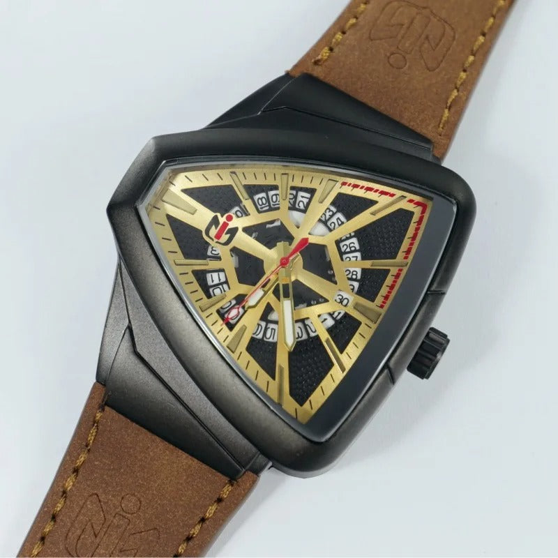 Leder Armbanduhr "Forma di Triangolare no.850" - PITANI