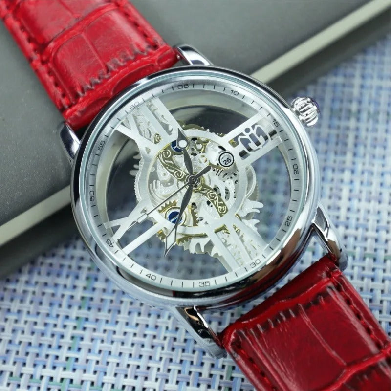 Durchsichtige Leder Armbanduhr "Moda Rotondo no. 224" - PITANI