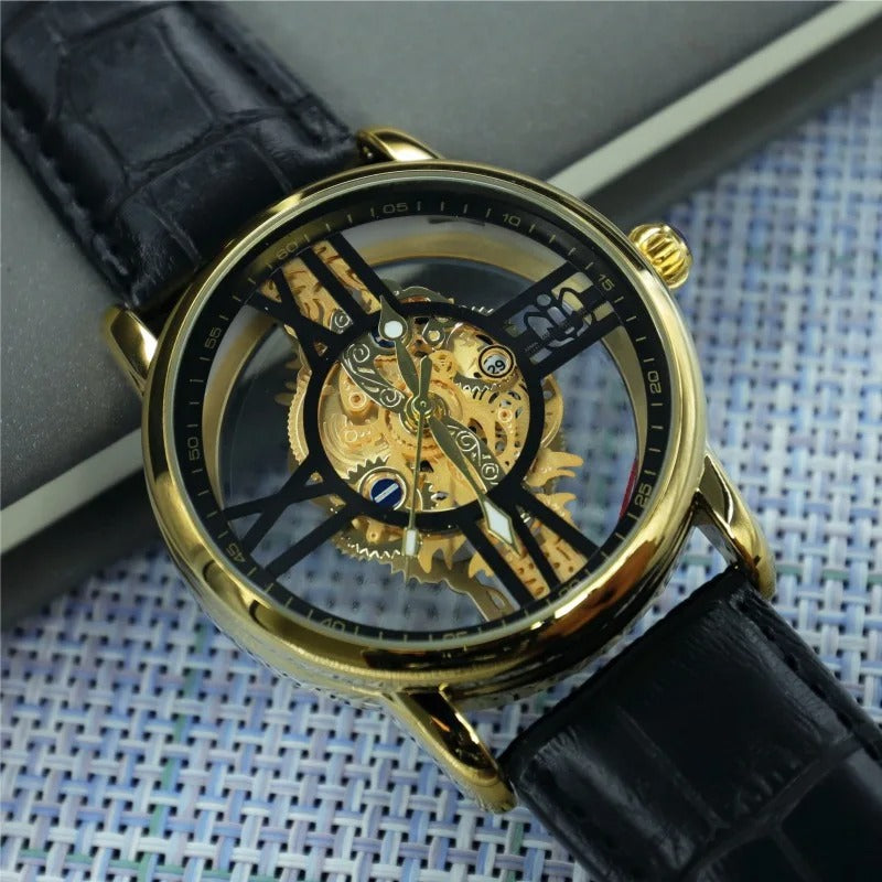 Durchsichtige Leder Armbanduhr "Moda Rotondo no. 224" - PITANI