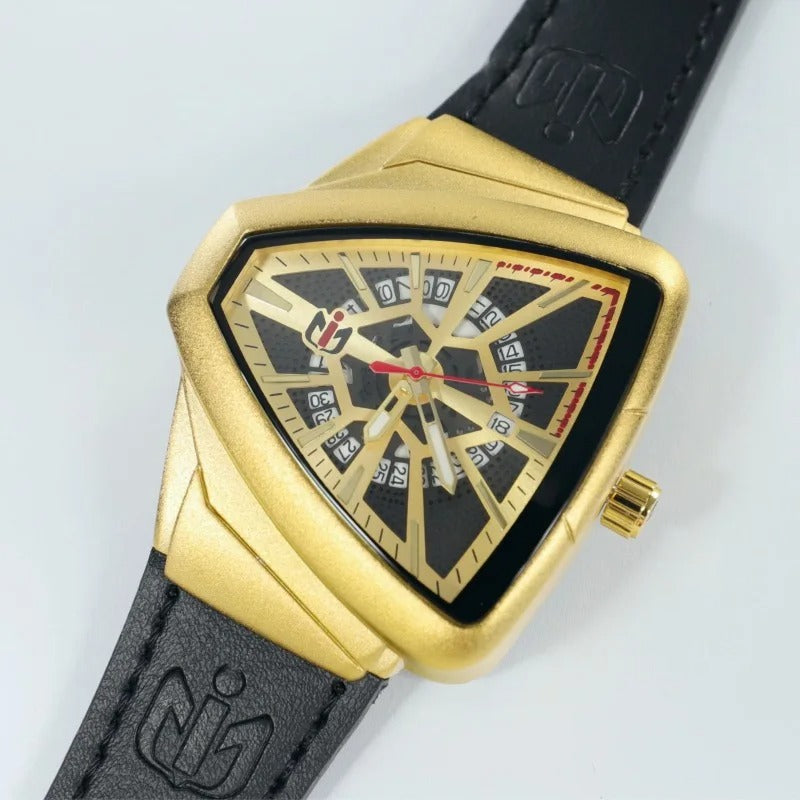 Leder Armbanduhr "Forma di Triangolare no.850" - PITANI
