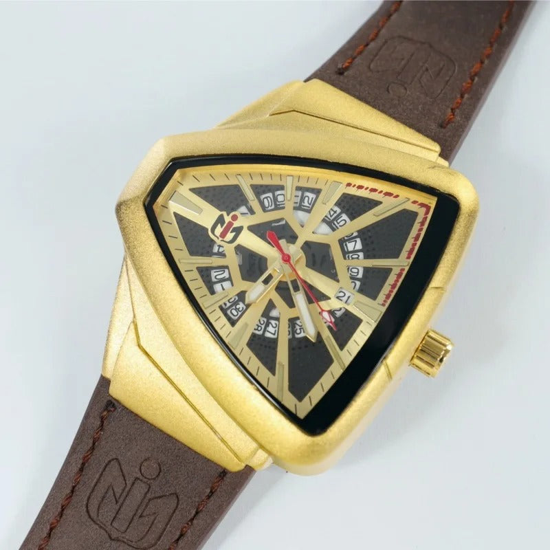 Leder Armbanduhr "Forma di Triangolare no.850" - PITANI