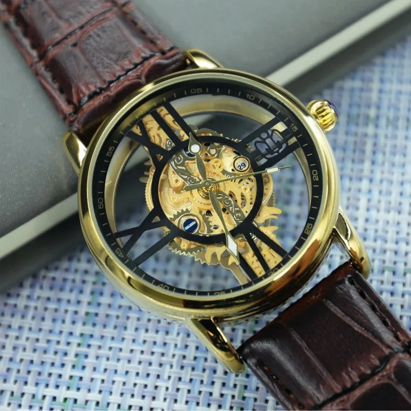 Durchsichtige Leder Armbanduhr "Moda Rotondo no. 224" - PITANI