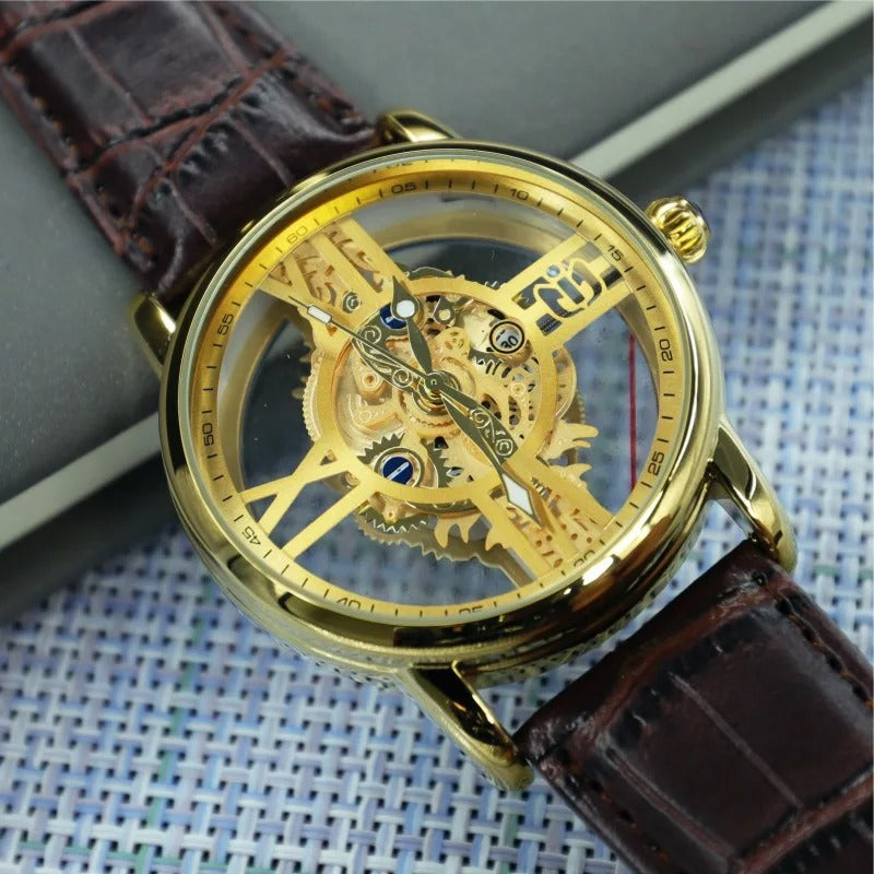 Durchsichtige Leder Armbanduhr "Moda Rotondo no. 224" - PITANI