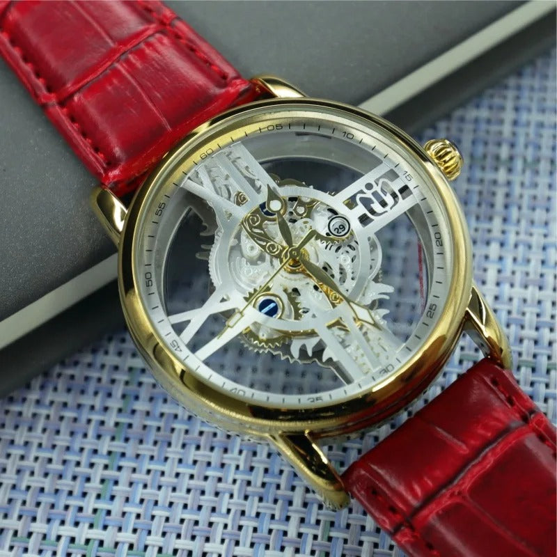 Durchsichtige Leder Armbanduhr "Moda Rotondo no. 224" - PITANI