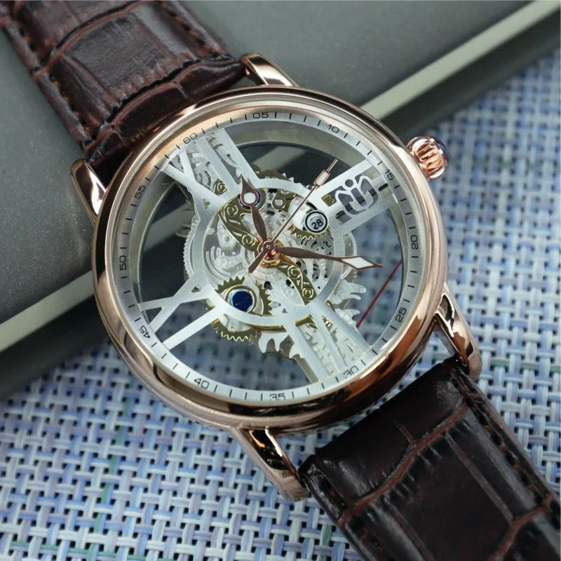 Durchsichtige Leder Armbanduhr "Moda Rotondo no. 224" - PITANI