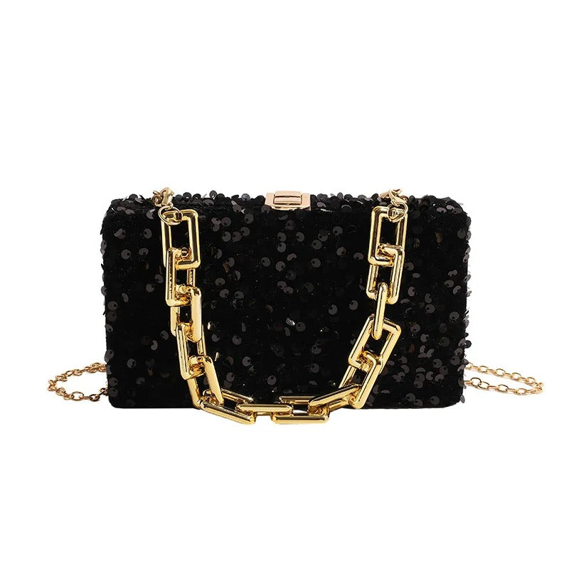 Premium "Paillettes in rilievo no.261" Handtasche/Clutch Größe "S" - PITANI